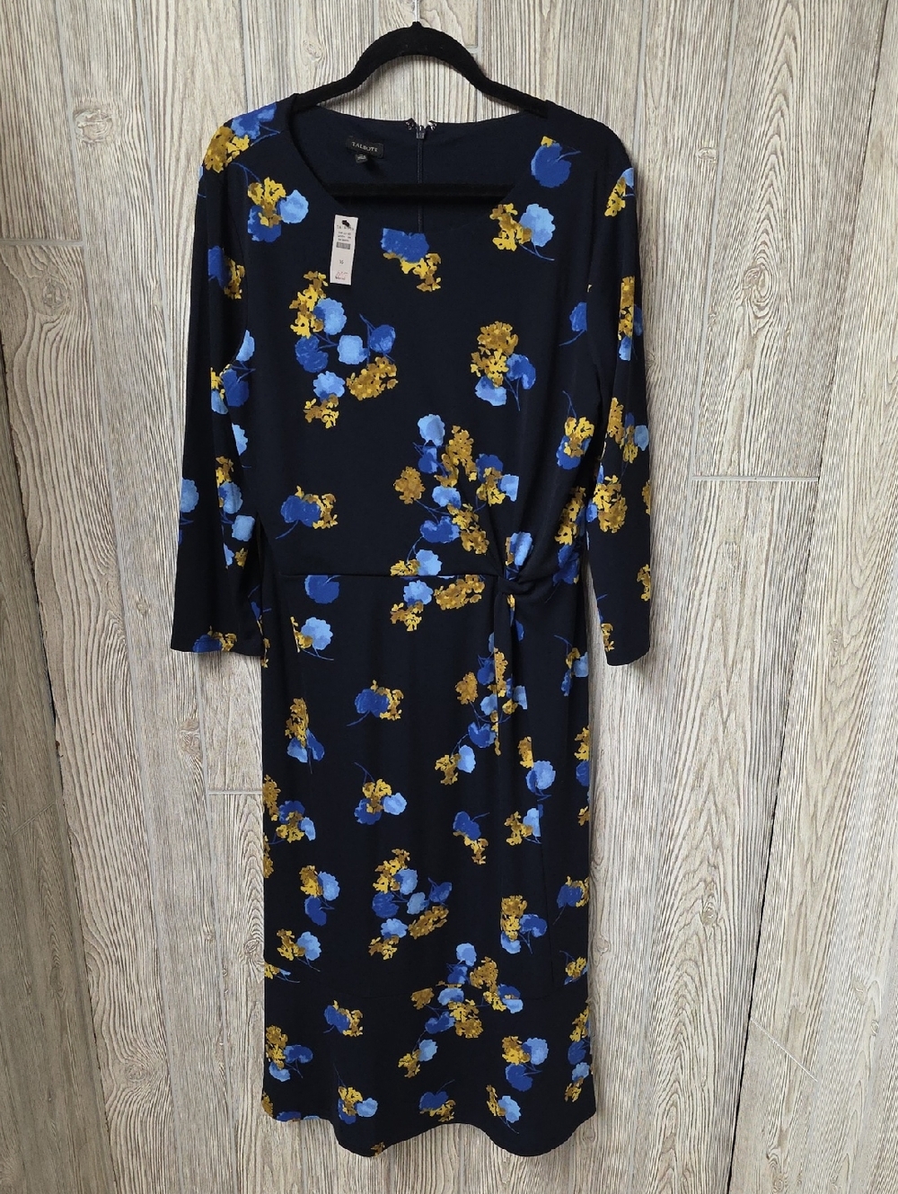 Talbots Jersey Twist Floral Midi Dress Womens Plus Size 16 NWT - Picture 1 of 13